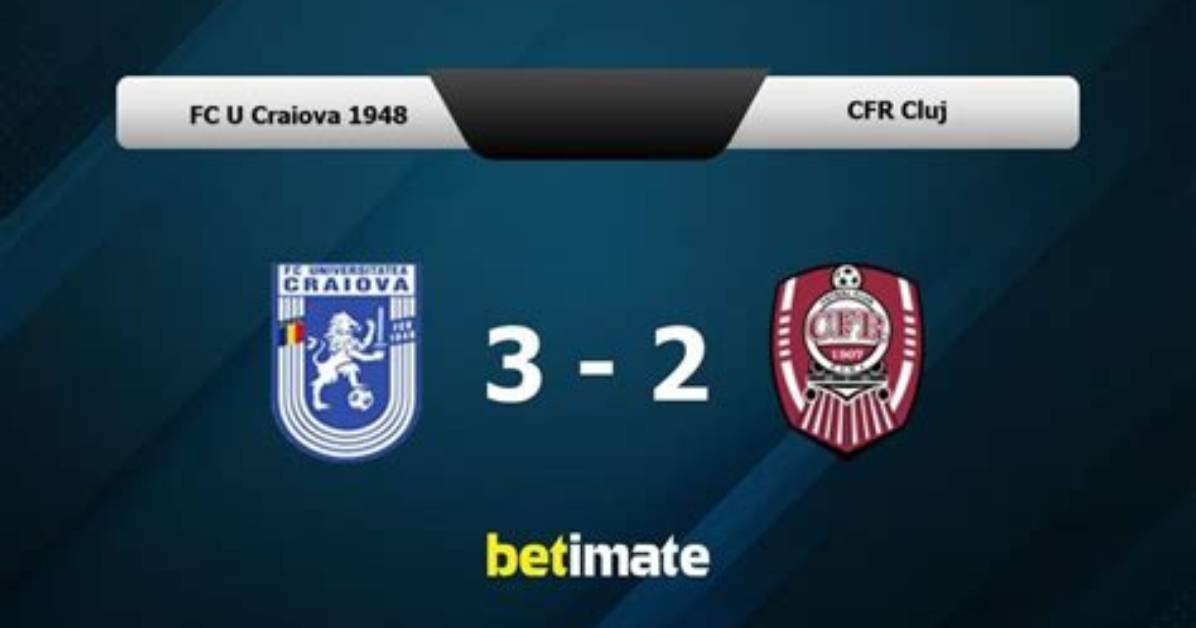 Cfr Cluj vs U Craiova 1948 Prediction, Head-to-Head, Lineup, Betting Tips, Where to Watch Live Today Romanian Liga 1 2022 Match Details – November 8