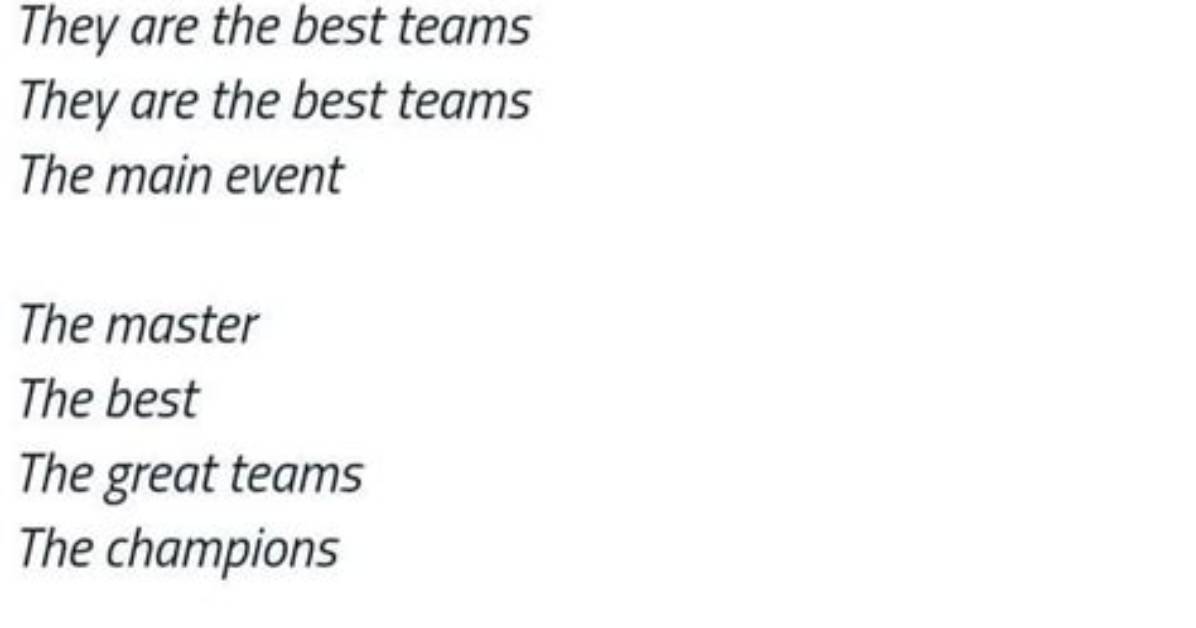 Champions League Anthem Lyrics Translated to English Are Simply Hilarious