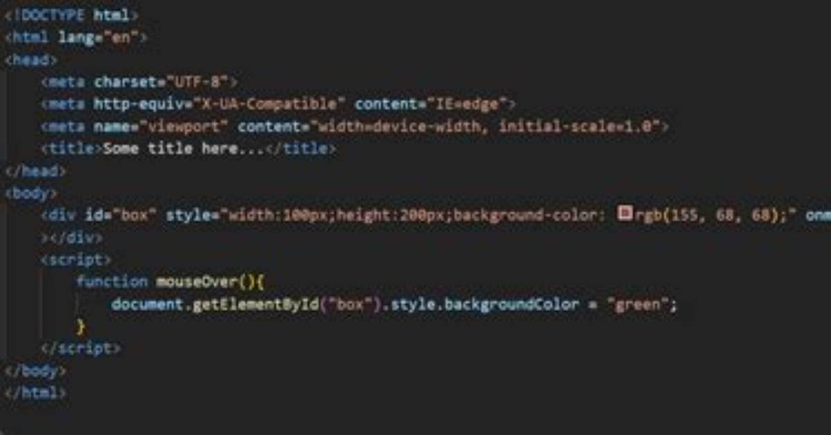 Change Color of Element onMouseOver Using Javascript