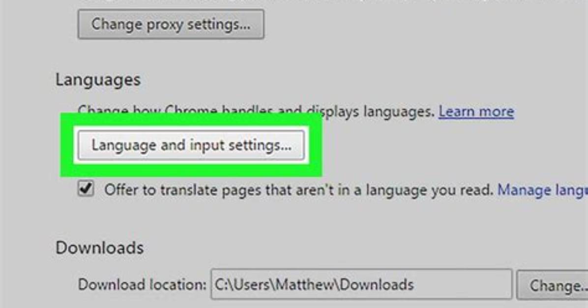 Change Default Language in the Google Chrome Translator Bar