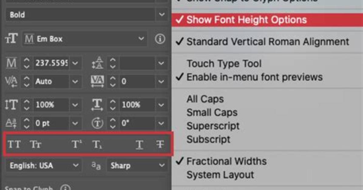 Change Font Height and Width