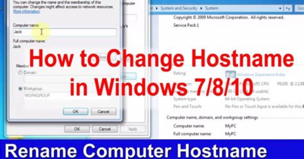 Change Hostname in Windows 7