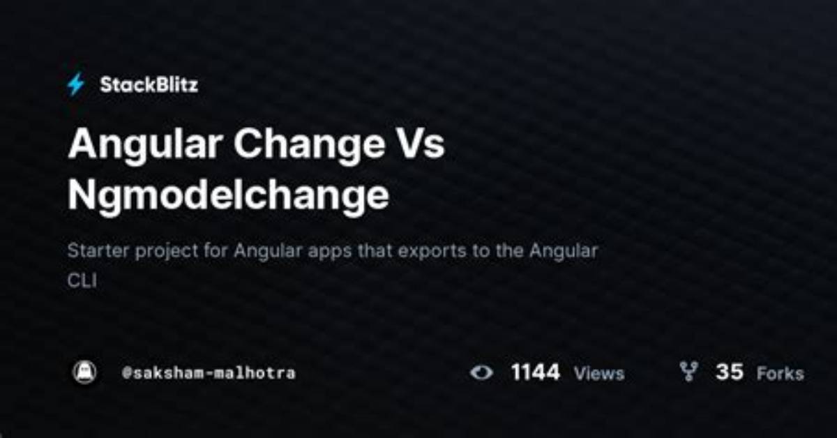 (Change) vs (Ngmodelchange) in Angular