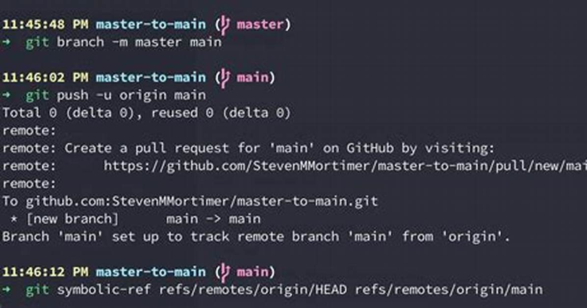 Changing Git Default Branch from Master to Main on Command Line (Cli)