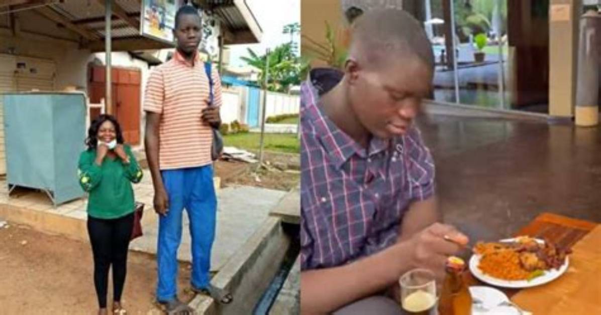 Charles Sogli: Boy Touted as Ghana's Tallest Man Receives Royalty Treatment in Plush Hotel