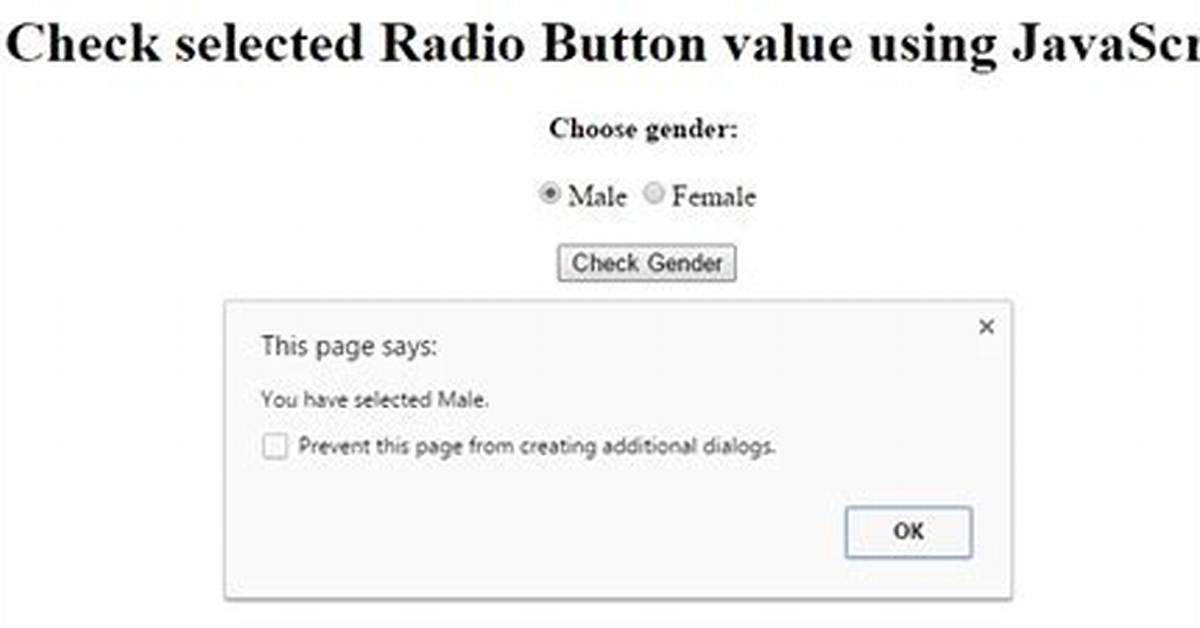 Check a Radio Button with Javascript