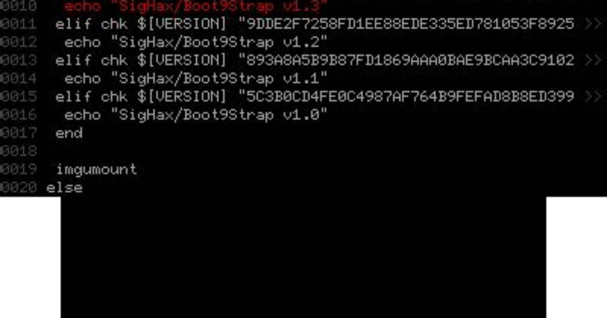 Check Boot9Strap - Sighax Version 3Ds