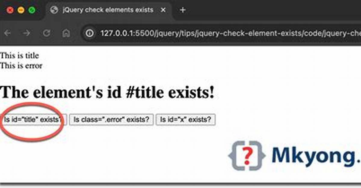 Check If Element Exists in jQuery [Duplicate]