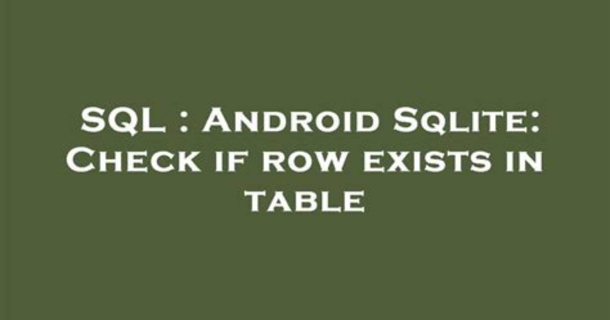 Check If Row Exists in Sqlite with Python