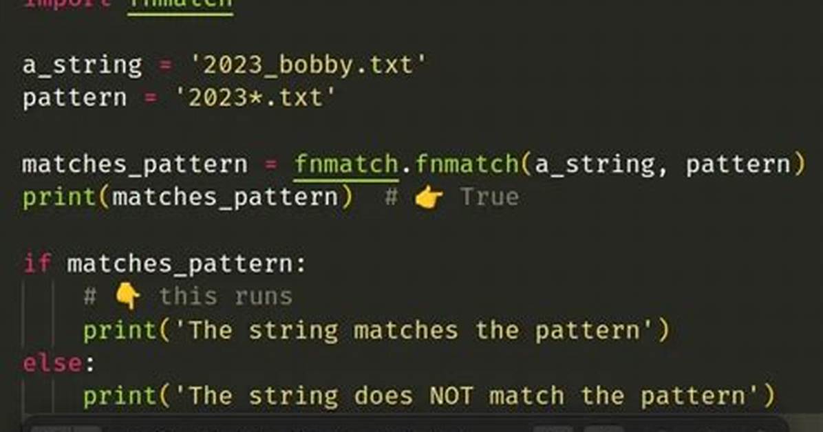 Check If String Matches Pattern
