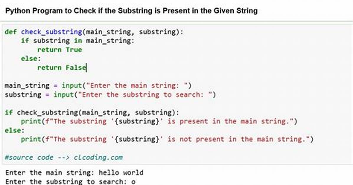 Check Substring Exists in a String in C