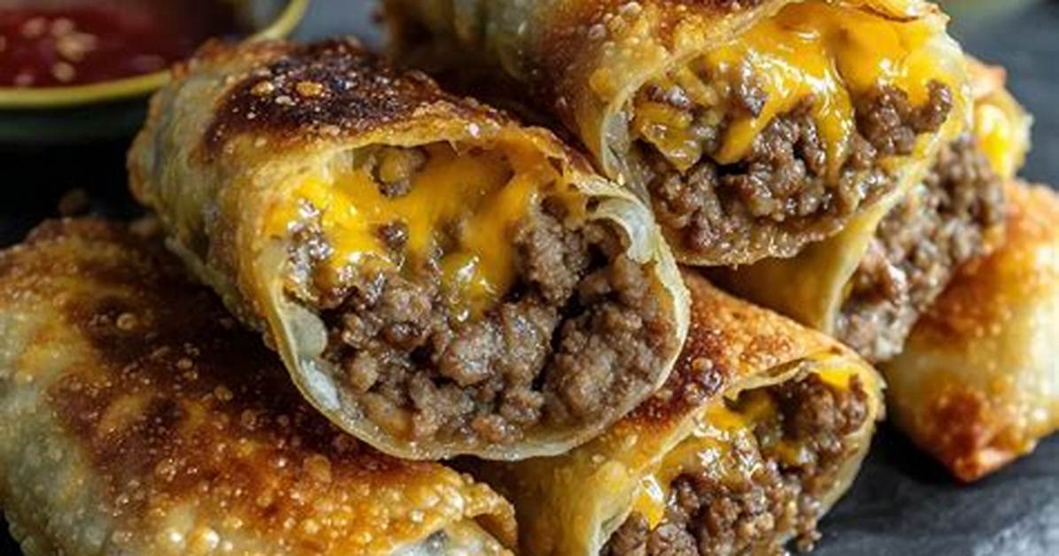 Cheeseburger Egg Rolls | Recipe