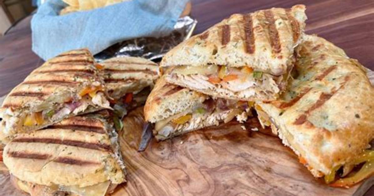 Chicken Panini or Pressed Phillies with Fontina | Rachael Ray | Recipe