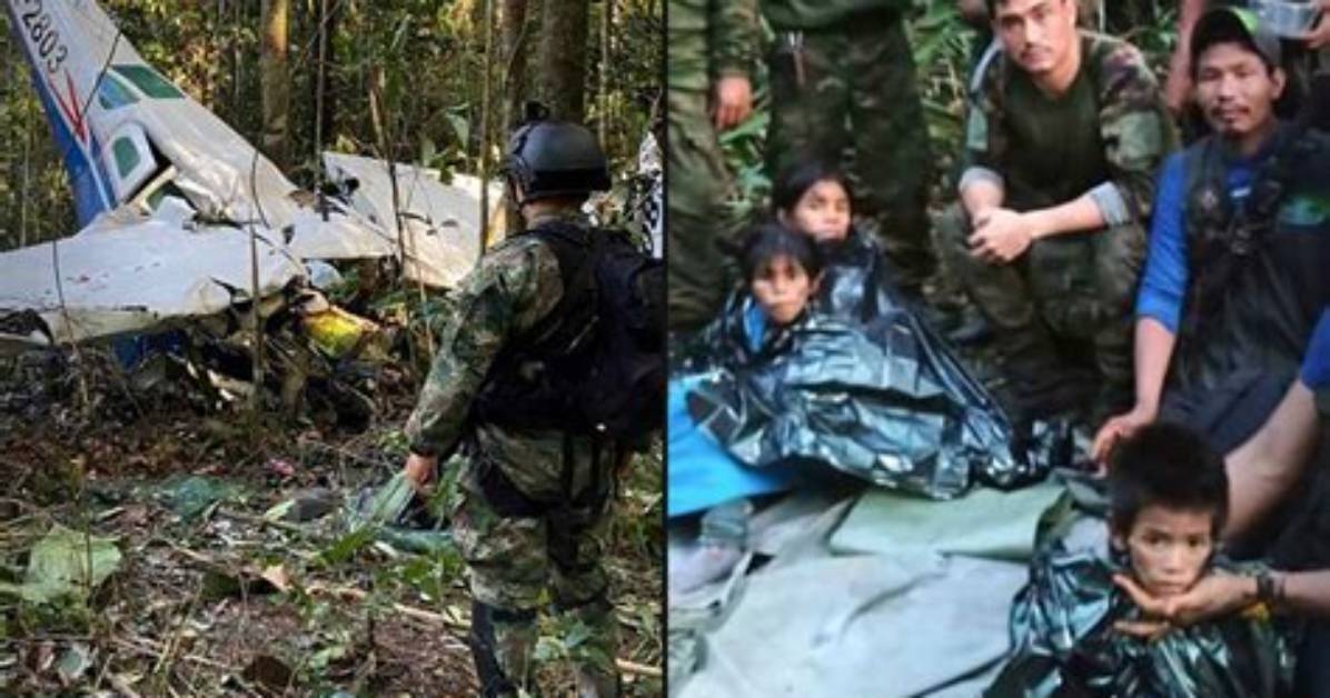 Children Survive Plane Crash in Colombian Jungle, Found Alive 40 Days Later