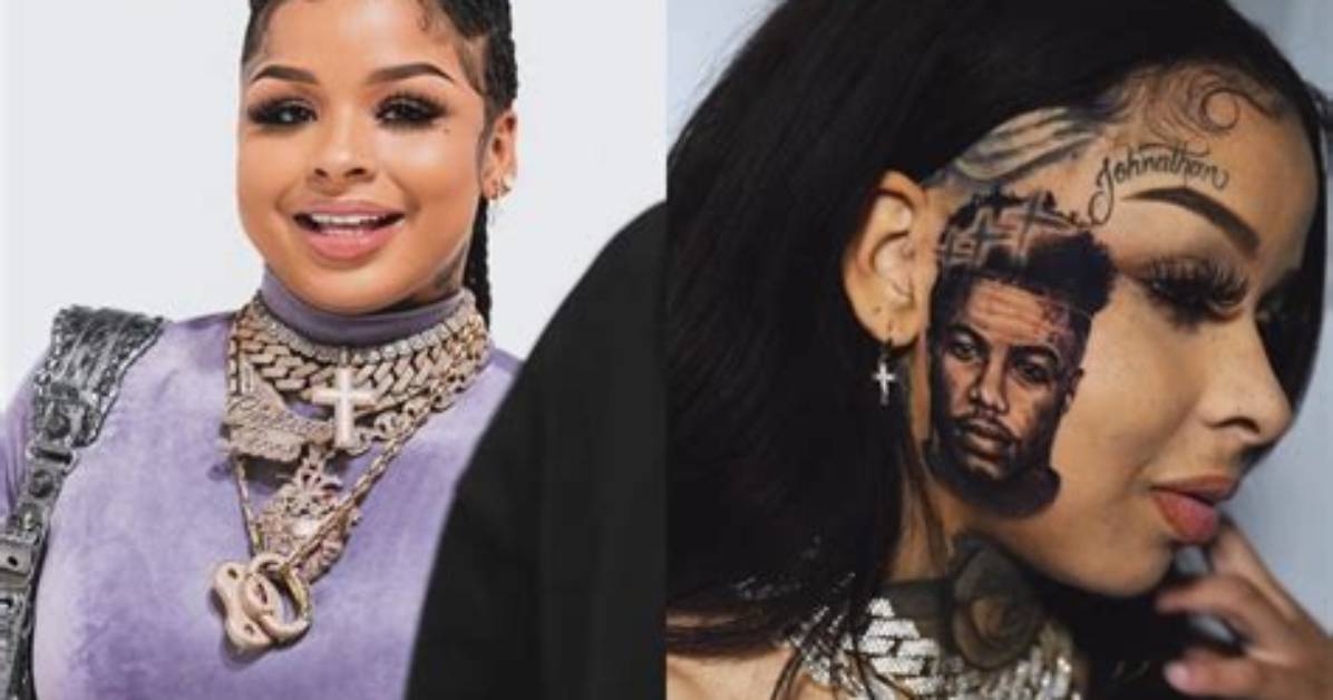 Chrisean Rock Gets Face Tattoo of Baby Daddy Blueface's Mugshot, Sparks Massive Trolling Online
