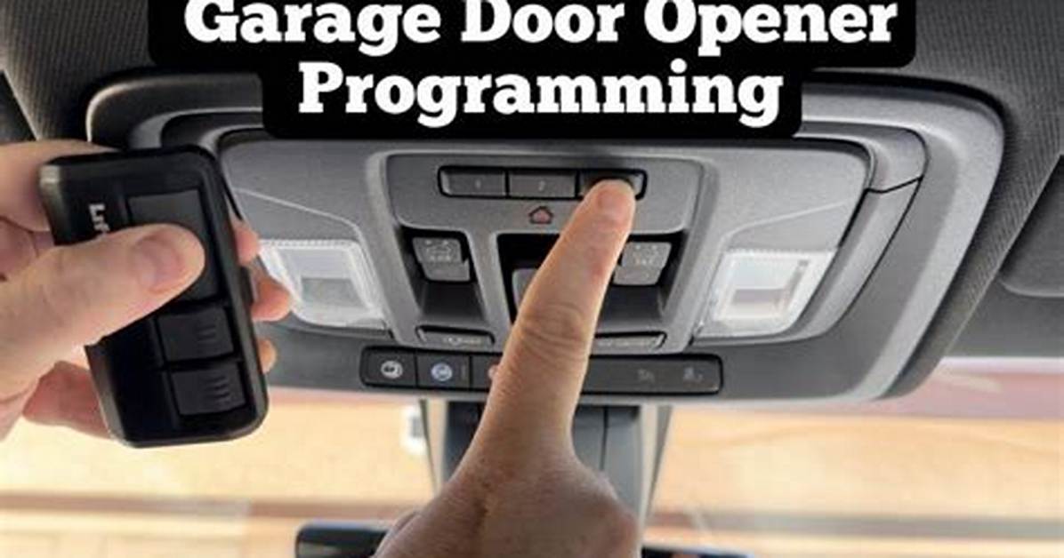 Chrysler Garage Door Opener Programing