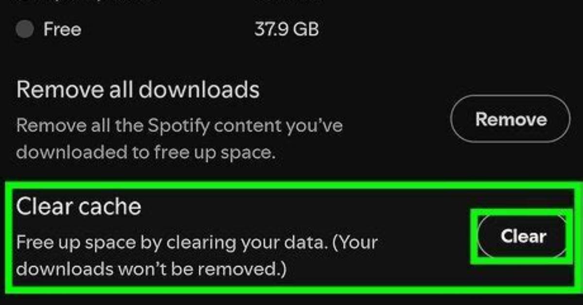 Clearing Spotify Cache to Recover Disk Space?