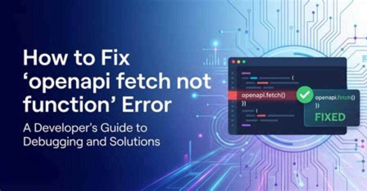 (Closed) Typeerror: Fetch Is Not a Function, What Did I Do Wrong?