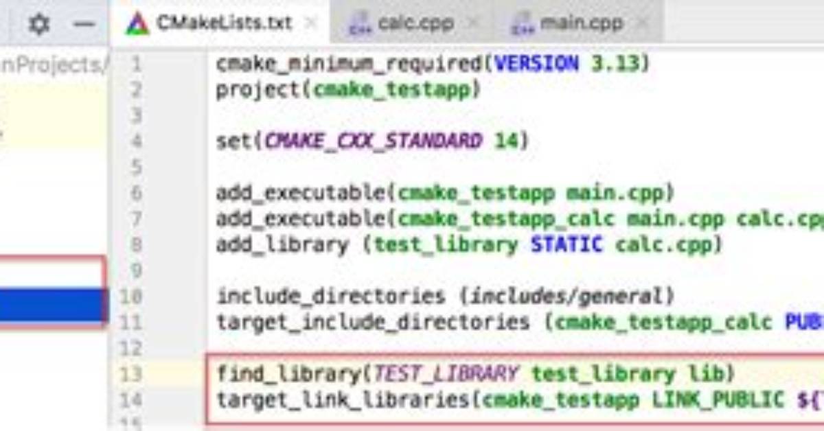Cmake Link to External Library