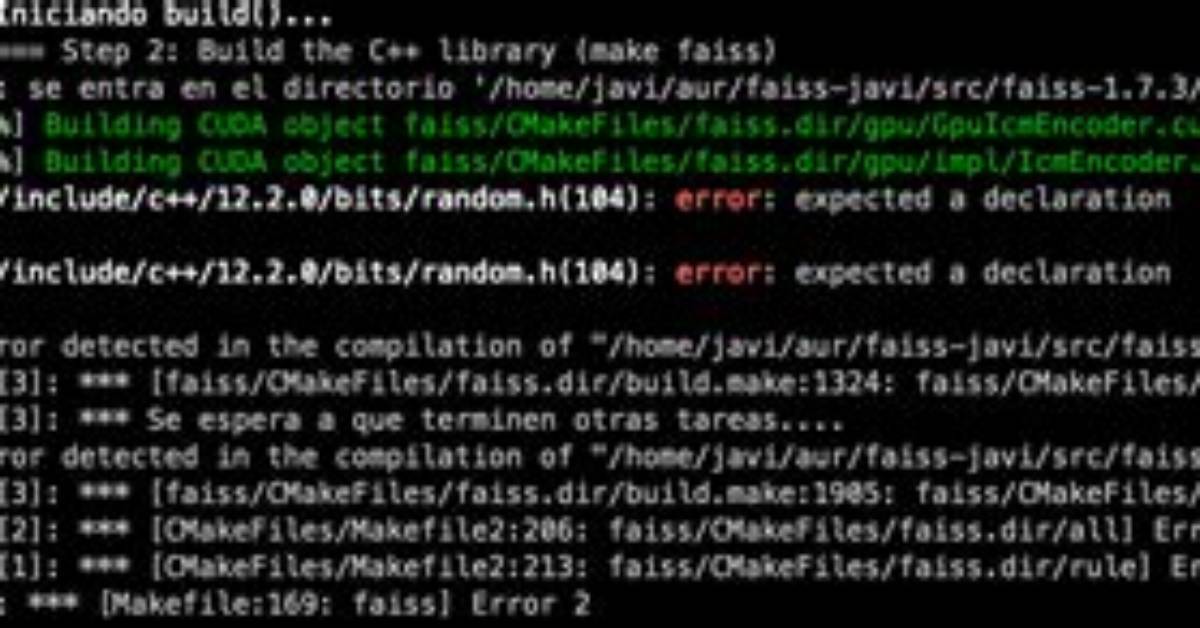 Cmake Variables Error When Installing Faiss-Gpu: "Failed to Detect a Default Cuda Architecture"