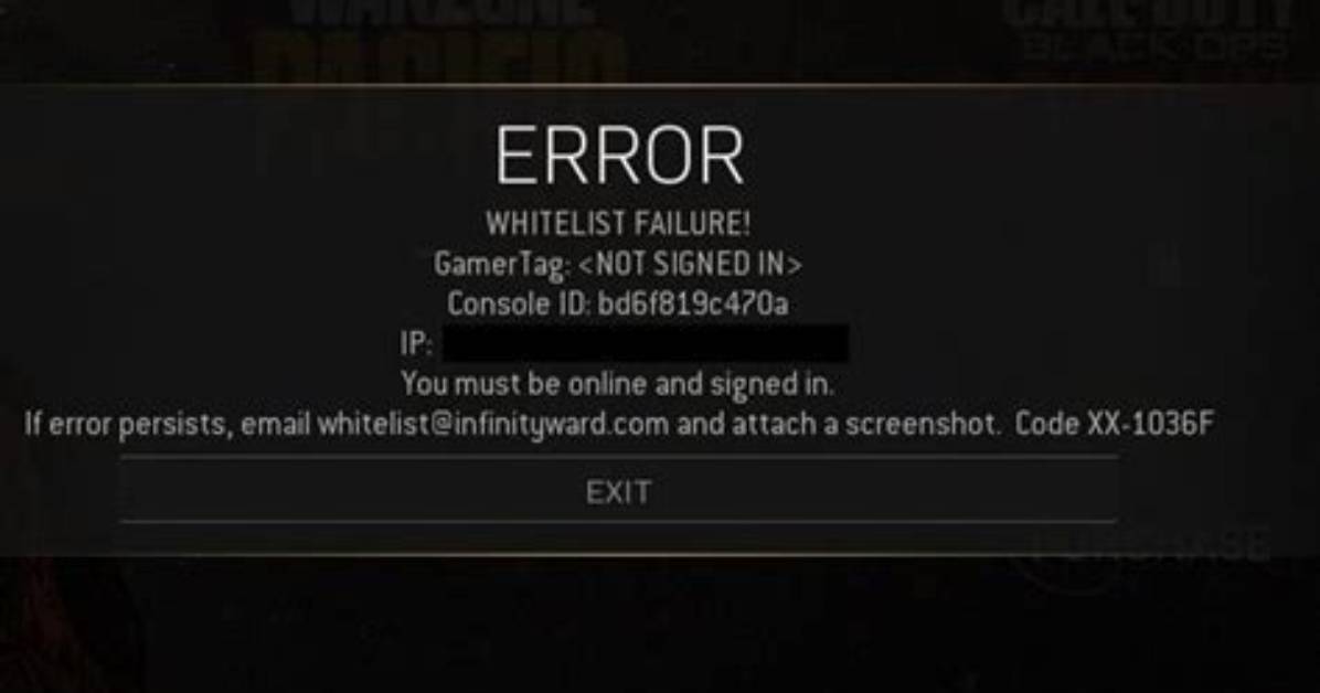 Cod Warzone Whitelist Failure Error Fix
