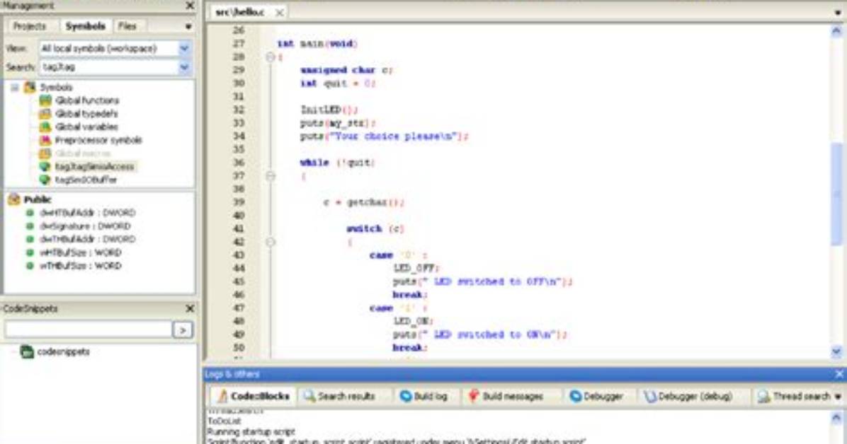 Codeblocks ". Layout" ". Depend" Files