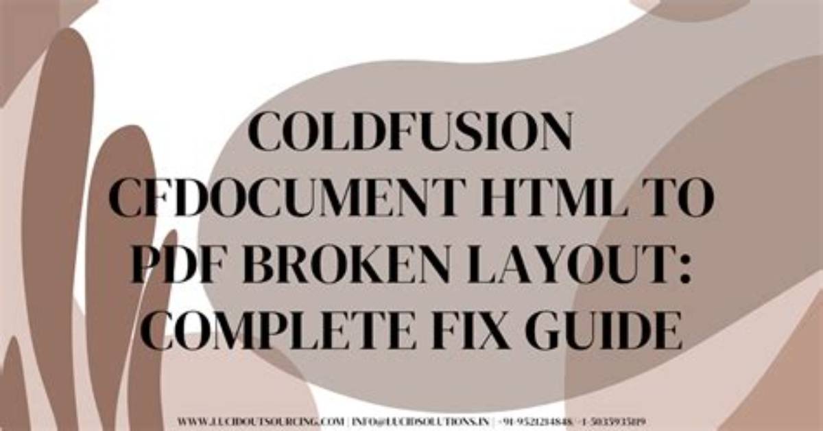 Coldfusion - Cfdocument Title in Url