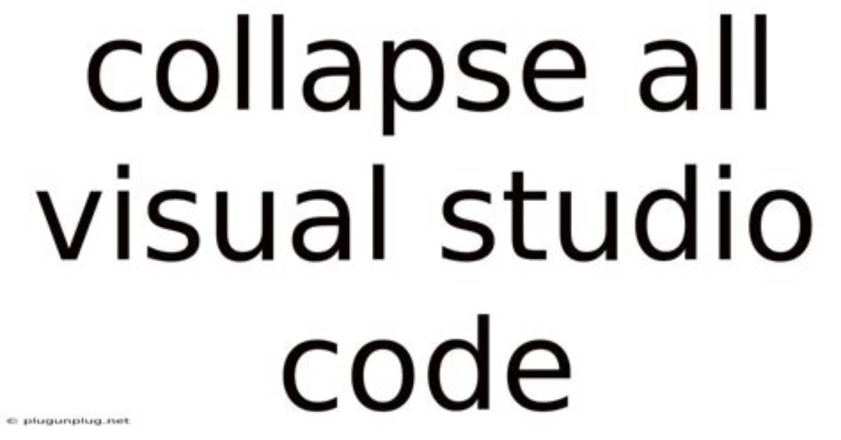 Collapse All Methods in Visual Studio Code [Duplicate]