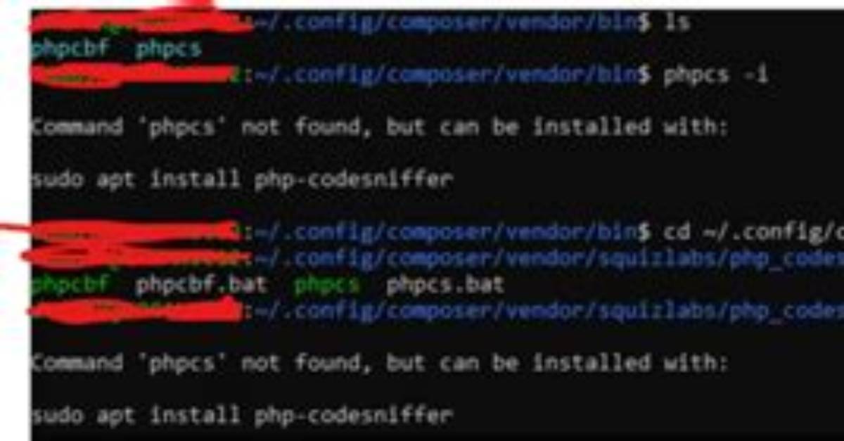Command 'Phpcs' Not Found