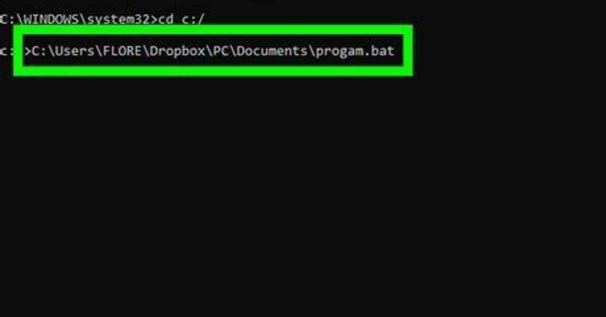 Command to Run A. Bat File