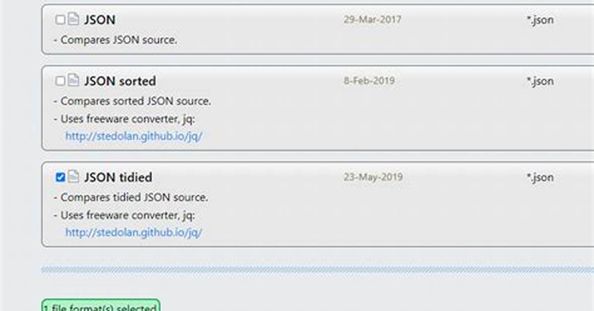 Compare Json Files in Beyond Compare