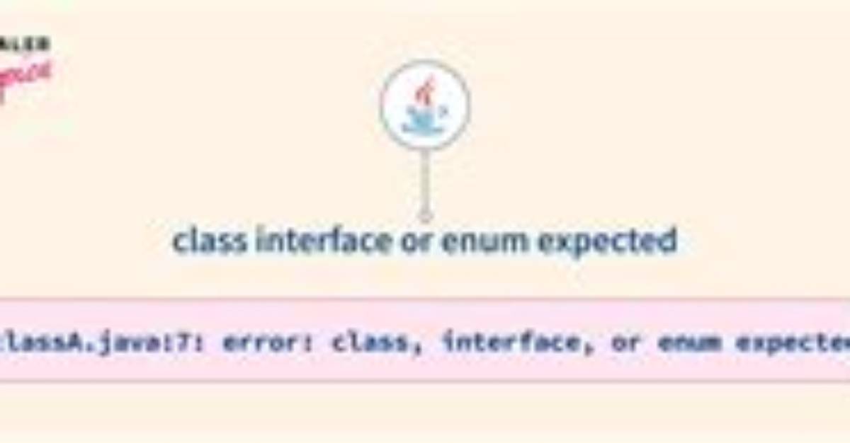 Compiler Error: "Class, Interface, or Enum Expected"