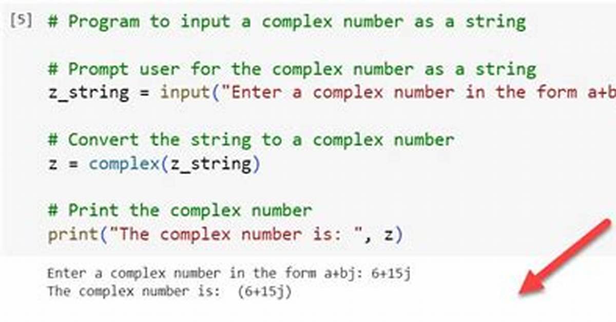 Complex Numbers in Python