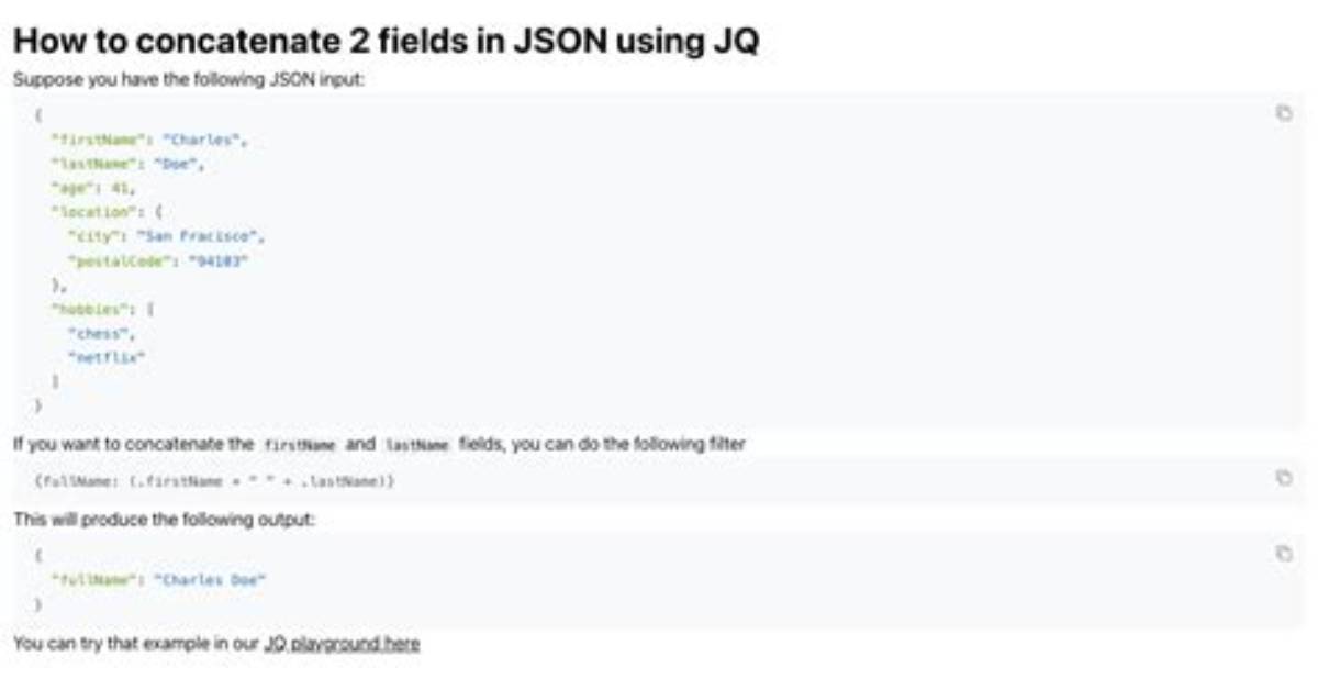 Concat 2 Fields in Json Using Jq