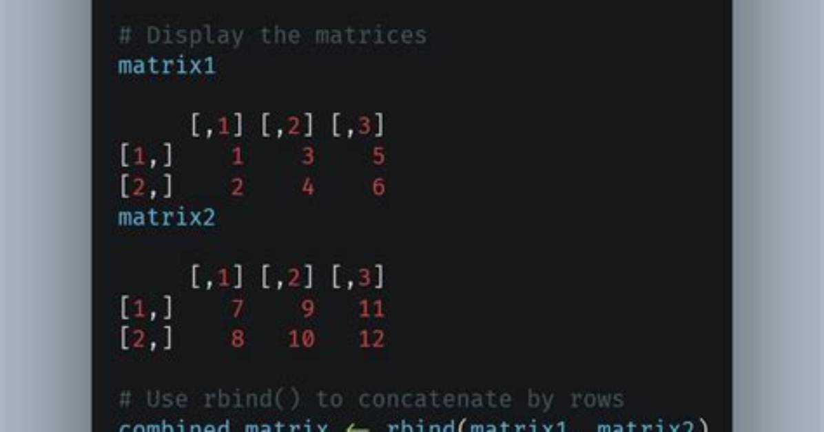 Concatenating Matrices in R