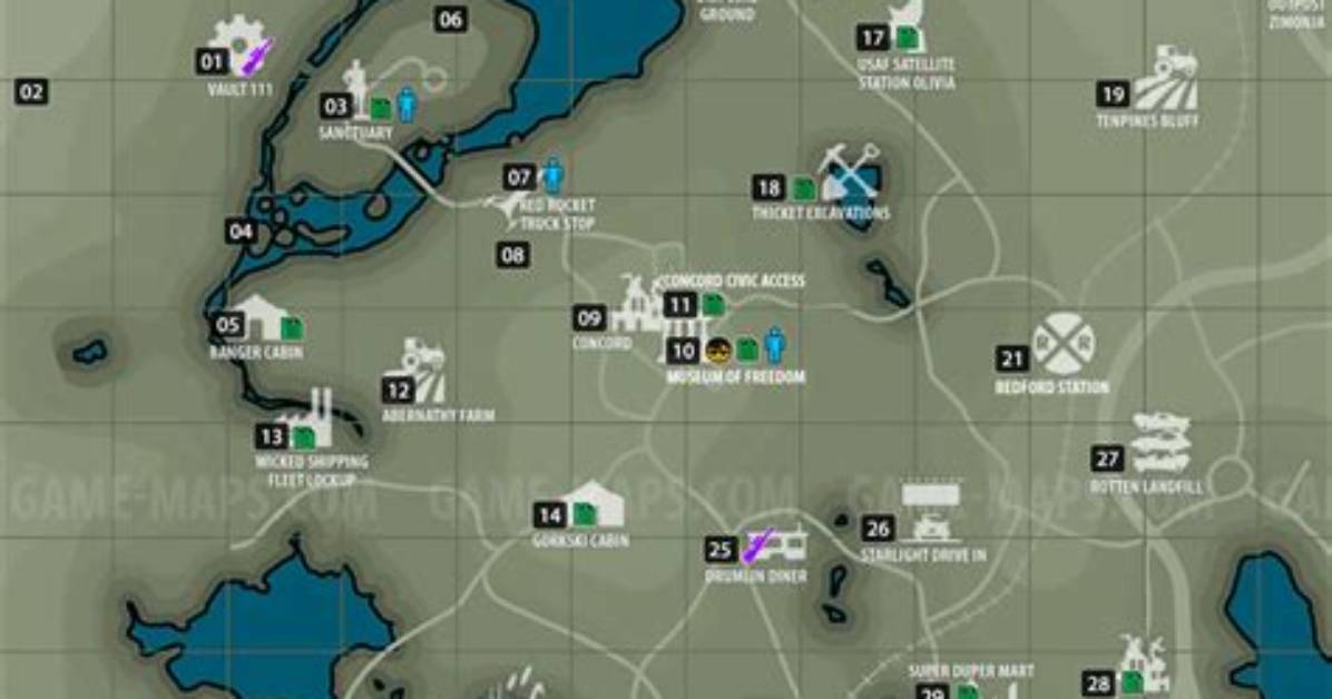Concord Region Map Fallout 4