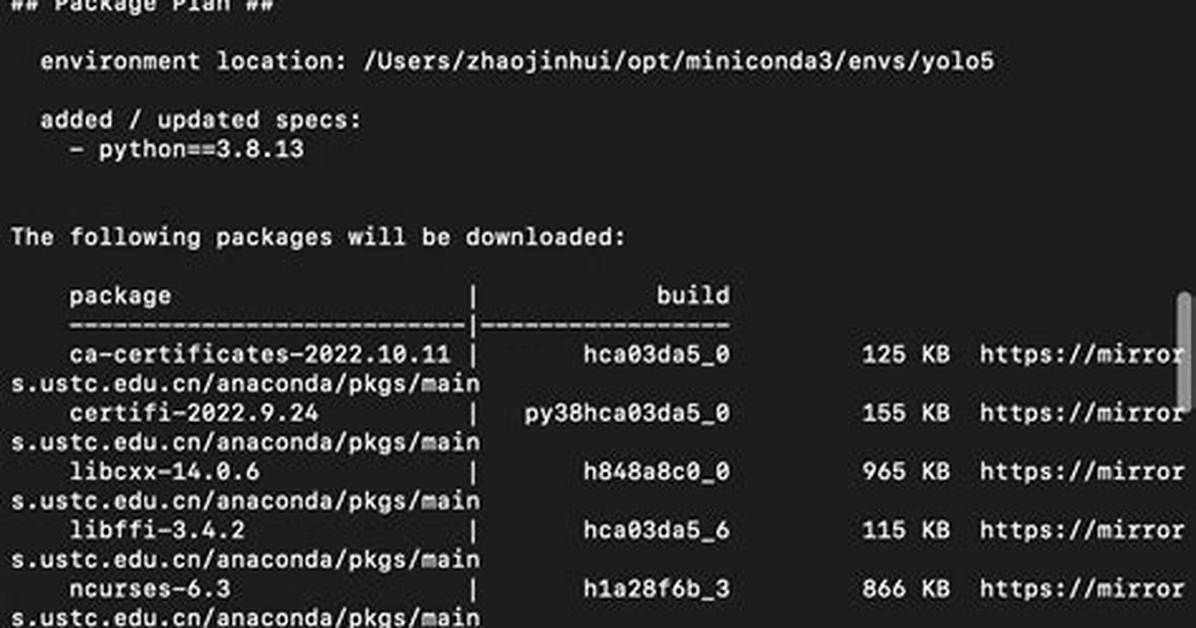 Conda Channel for Python3.8