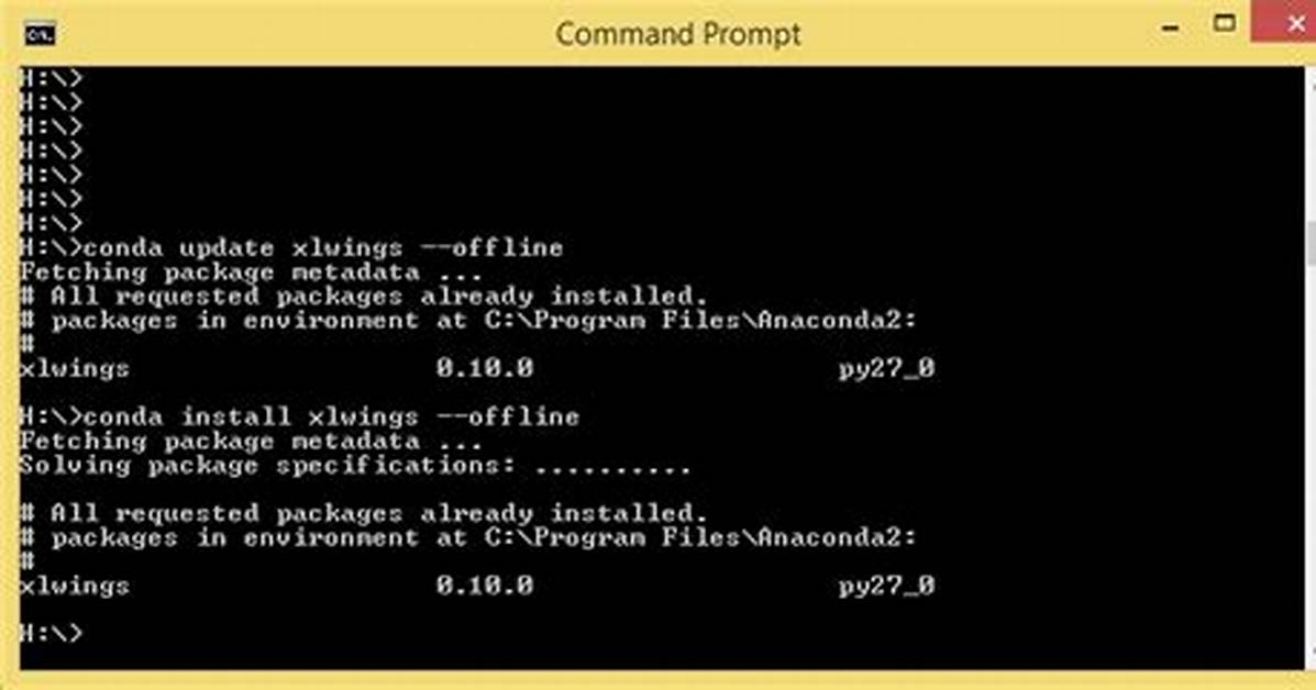 Conda - Offline Install / Update