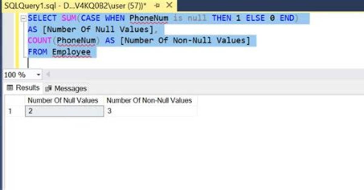 Conditional Not Null Case Sql