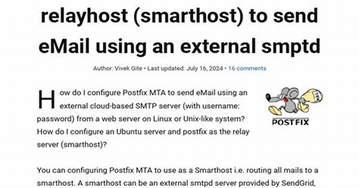 Configure Host Base Postfix and Send Emails Using a Container