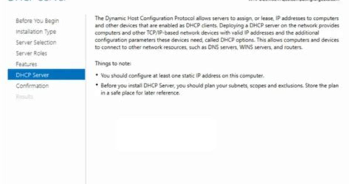 Configuring a Dhcp Server on Windows - Server Automation Documentation