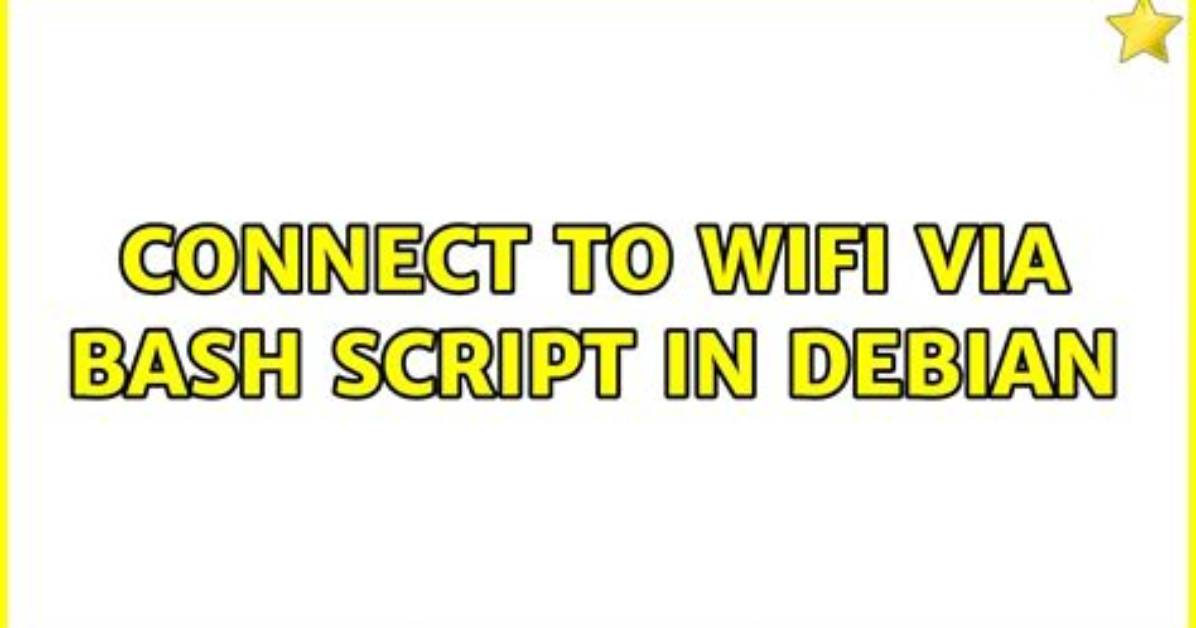 Connect to Wifi via Bash Script in Debian