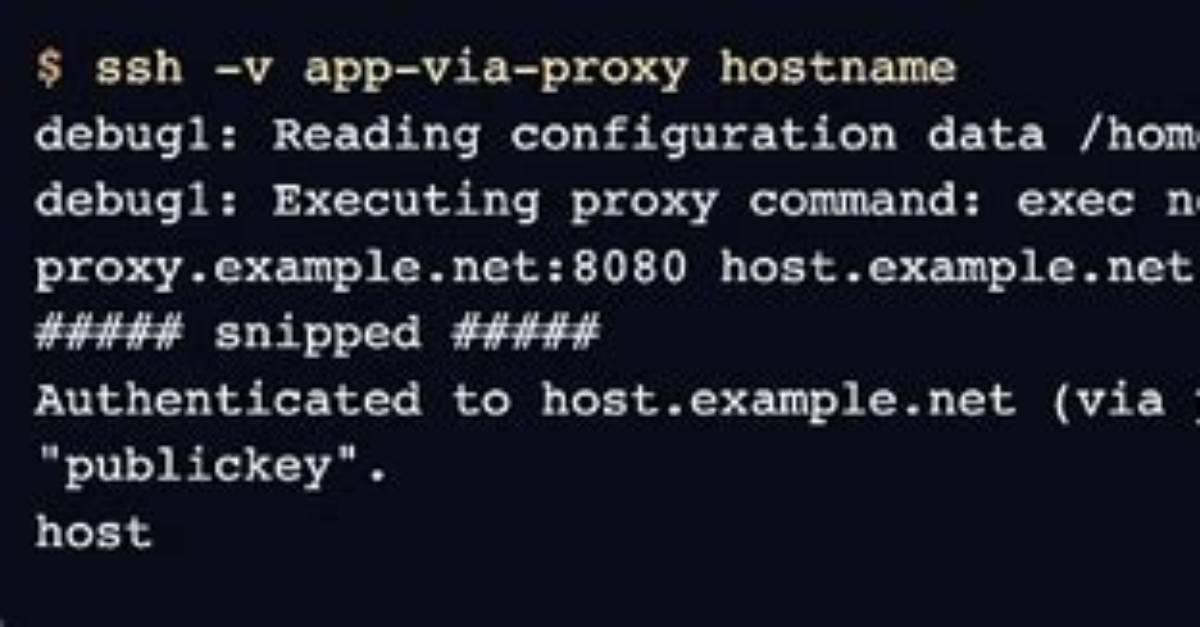 Connect with Ssh Through a Proxy