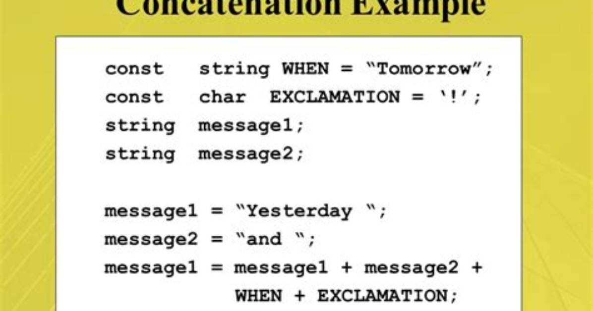 Const Char* Concatenation