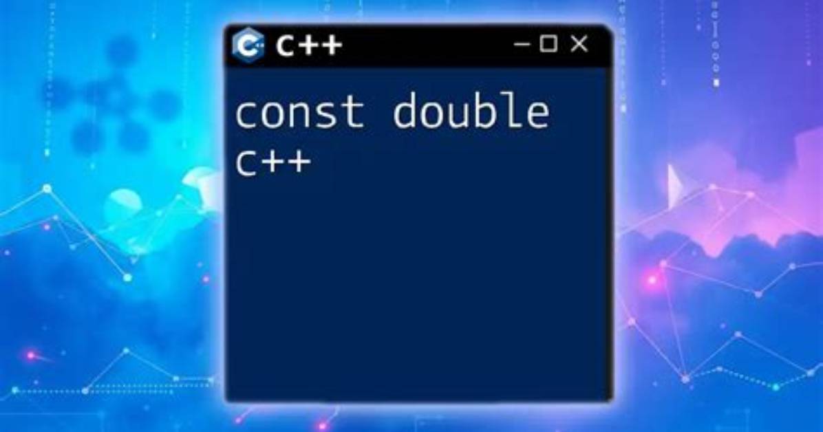 Const Double Expression in C++