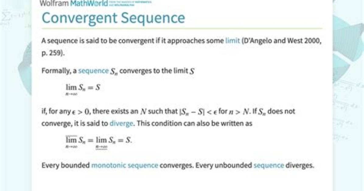 Converging Sequences Definition