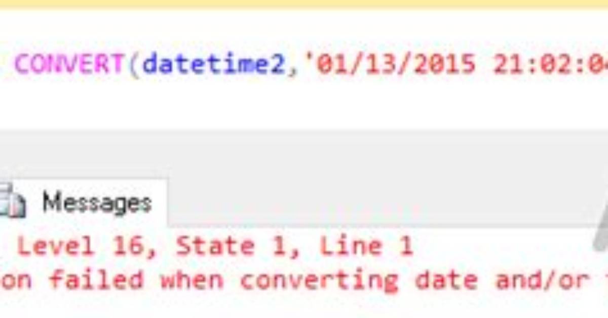 Conversion Failed When Converting Date and/or Time from Character String While Inserting Datetime