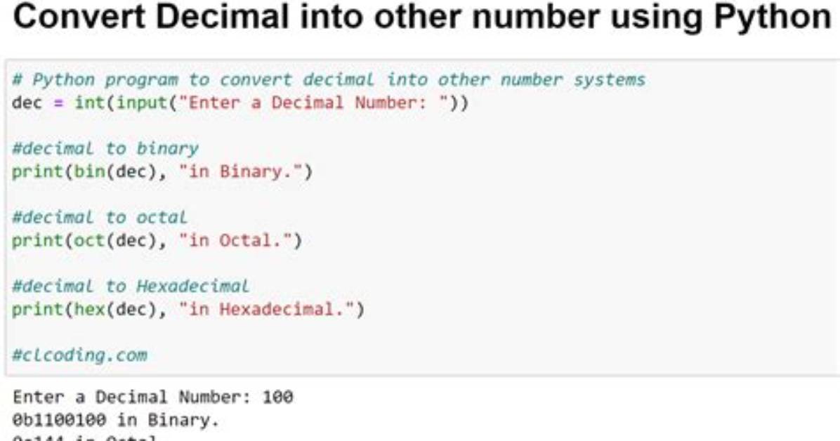 Convert Decimal to Binary in Python [Duplicate]