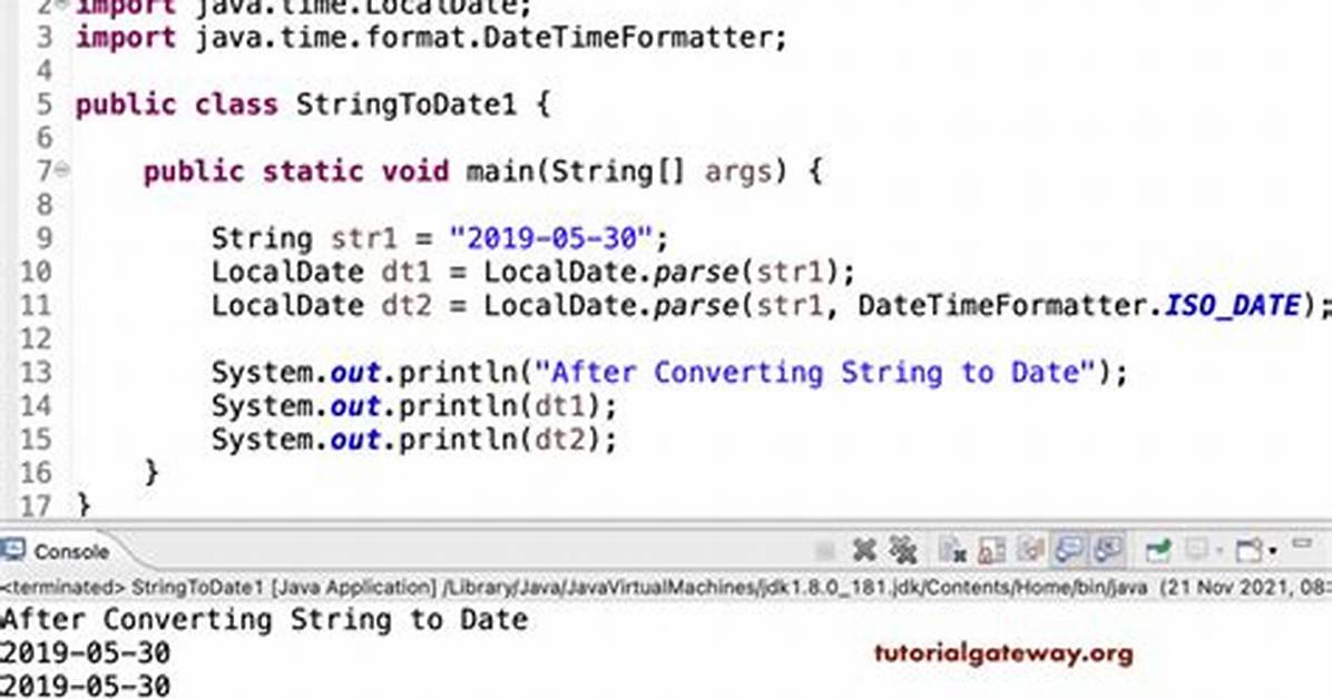 Convert Java. Util. Date to String