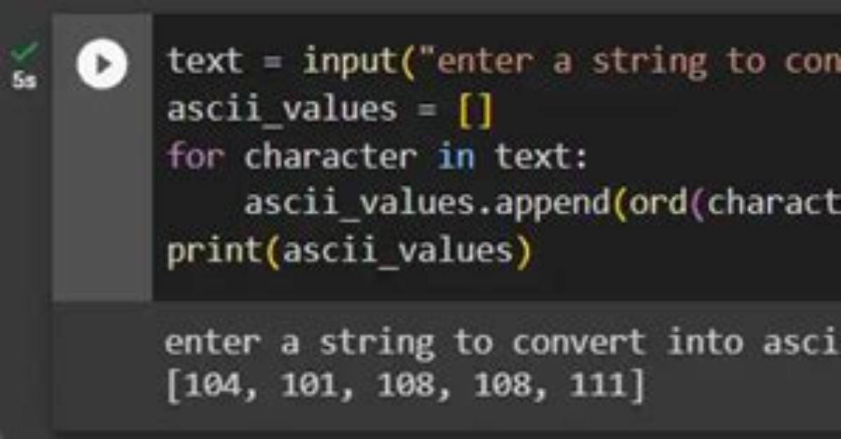 Convert String to Ascii Value Python